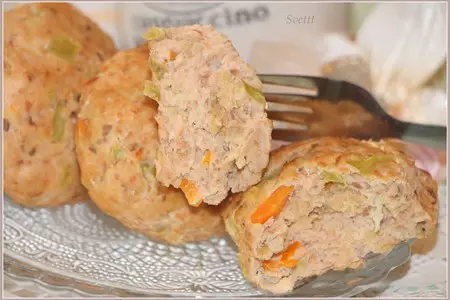 Запеченные рыбные котлеты с овощами "с добрым утром и с хорошим днем!": шаг 9