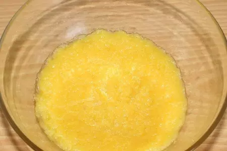 Тыквенное суфле с пшенными хлопьями и персиком: шаг 3