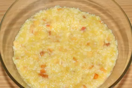 Тыквенное суфле с пшенными хлопьями и персиком: шаг 7