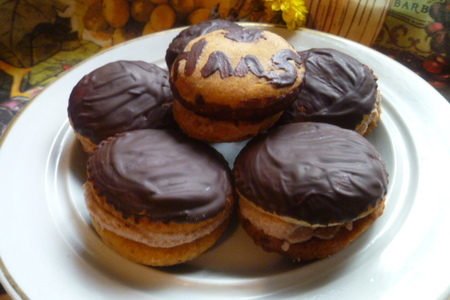 Тыквенно-шоколадное печенье с творожной начинкой: шаг 14