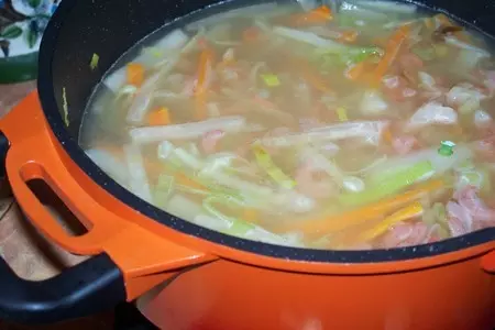 Сливочный креветочный суп с нори-чипсами: шаг 3