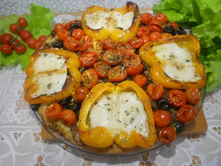 Закусочный торт с овощами и козьим сыром: шаг 9