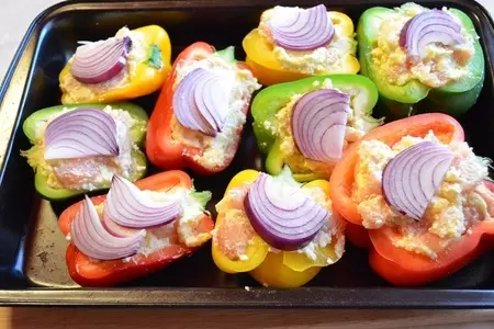 Фаршированные перцы с адыгейским сыром и индейкой: шаг 5