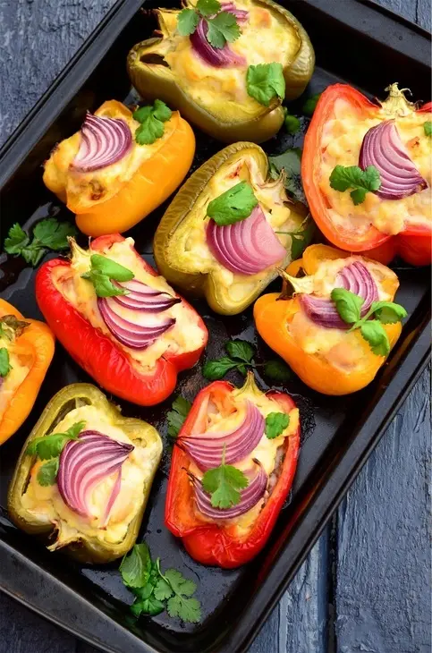 Фаршированные перцы с адыгейским сыром и индейкой: шаг 6