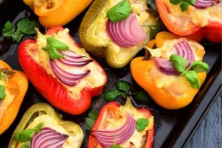 Фаршированные перцы с адыгейским сыром и индейкой: шаг 6