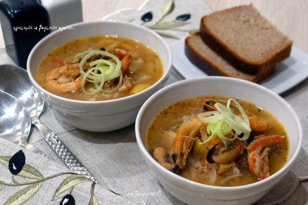Средиземноморский суп с морепродуктами, бобовыми и рисом: шаг 8