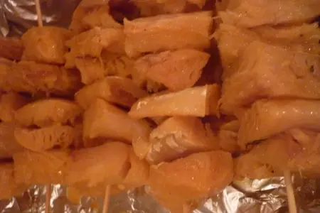 Шашлык из трески с зелёным соусом: шаг 4