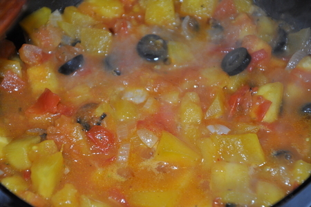 Открытая лазанья с тыквой, томатами и маслинами: шаг 4