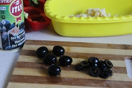 Паприка фаршированная беконом, моцареллой и маслинами: шаг 8