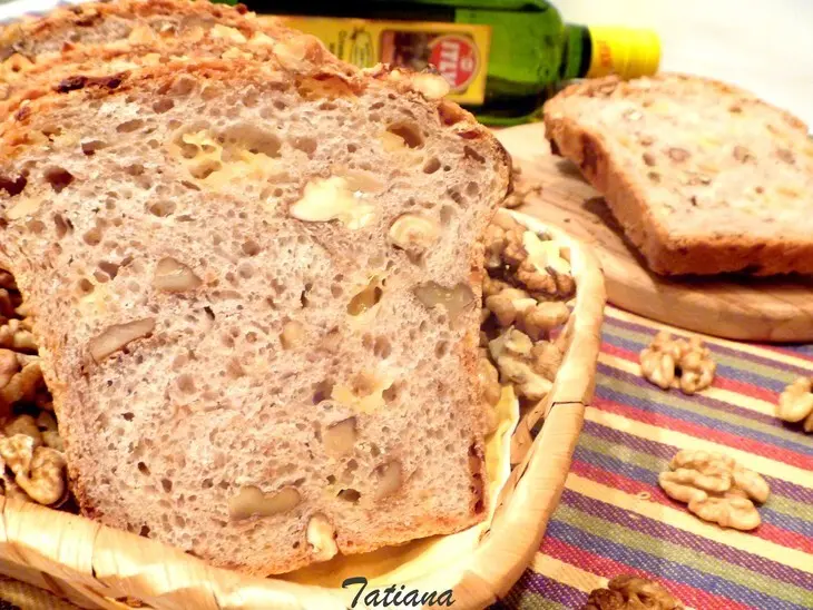 Хлеб пшеничный, цельнозерновой с сыром и грецкими орехами: шаг 7