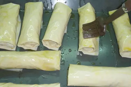 Бурекасы с рубленой говядиной и печеными баклажанами: шаг 7