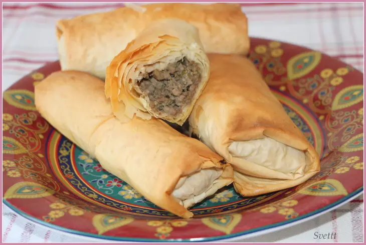 Бурекасы с рубленой говядиной и печеными баклажанами: шаг 9