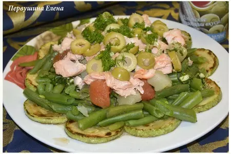 Салат овощной с форелью и оливками "себе любимой": шаг 13