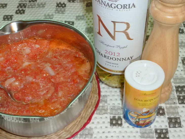 Морской окунь с овощами в критском стиле: шаг 4