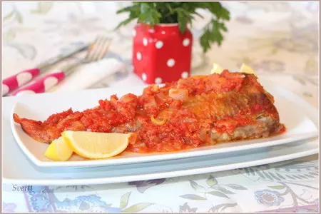 Морской окунь с овощами в критском стиле: шаг 9