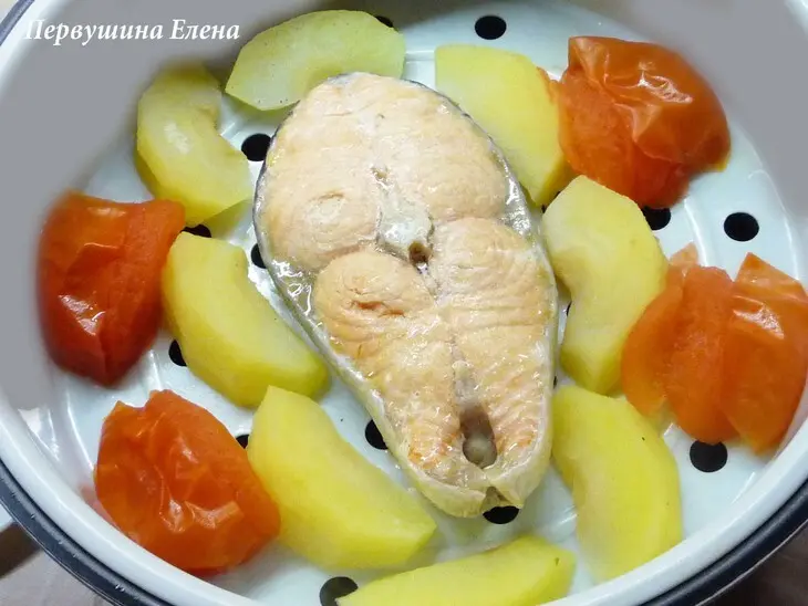 Паровая форель с яблоками: шаг 9