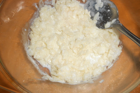 Шоколадный киш с рисовым пудингом и сыром: шаг 5