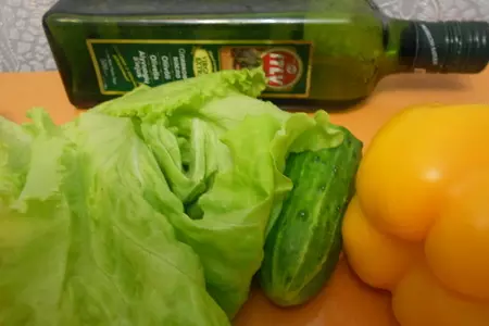 Салат-коктейль с креветками и овощами: шаг 2
