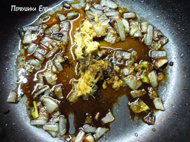 Теплый грибной салат с красной фасолью и острой заправкой: шаг 8