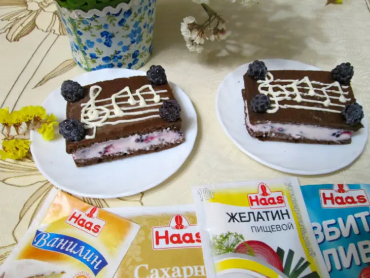 Шоколадный торт "ежевичка": шаг 8