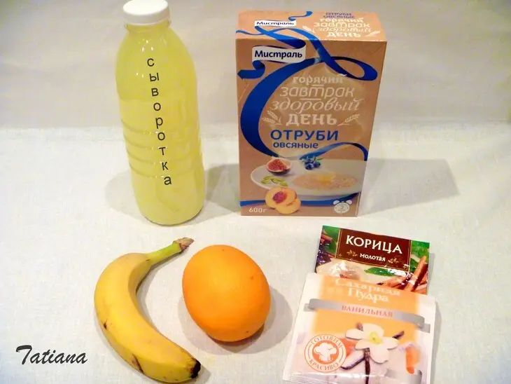 Коктейль утренний с овсяными отрубями: шаг 1
