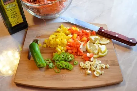 Креветки  королевские по средиземноморски: шаг 2