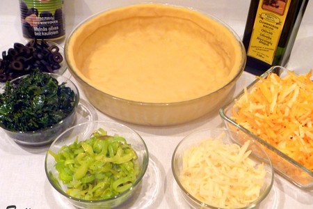 Пирог тыквенно-сырный с маслинами: шаг 5