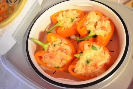 Фаршированный перец на пару.: шаг 8