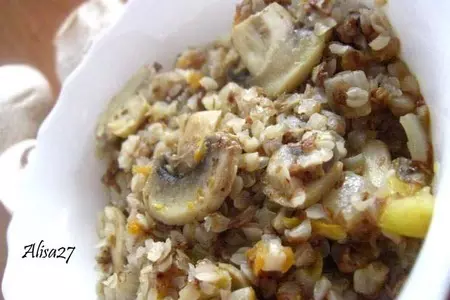 Гречневая каша с овощами и грибами: шаг 5