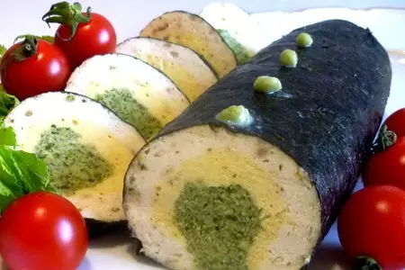 Паровой рыбный рулет  в нори: шаг 7