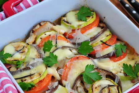 Запеченные овощи-гриль с моцареллой и ароматными травами: шаг 7