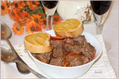 Сочная тушеная говядина (de boeuf  juteuse ragoût): шаг 6