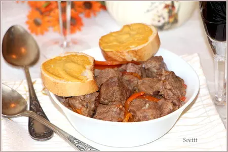 Сочная тушеная говядина (de boeuf  juteuse ragoût): шаг 7