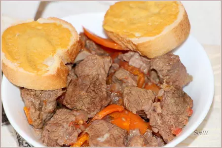 Сочная тушеная говядина (de boeuf  juteuse ragoût): шаг 8