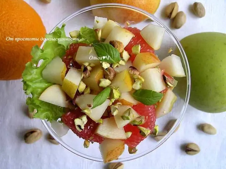 Фруктовый салат с фисташками и мятным сиропом: шаг 3