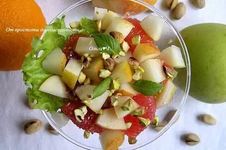 Фруктовый салат с фисташками и мятным сиропом: шаг 3