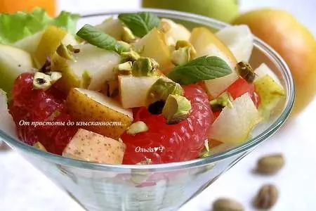 Фруктовый салат с фисташками и мятным сиропом: шаг 4