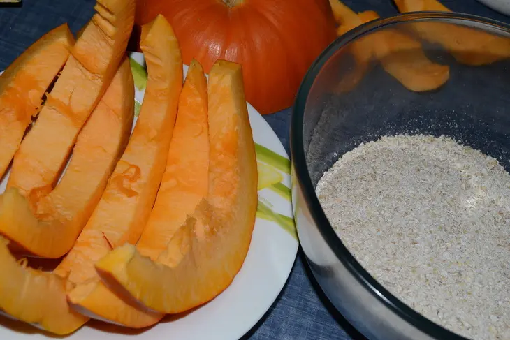 Овсяный кекс с тыквой, медом и орехами: шаг 3