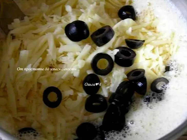Сырные булочки с маслинами и кунжутом: шаг 2