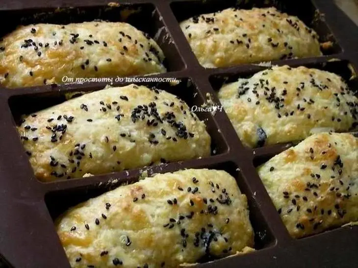 Сырные булочки с маслинами и кунжутом: шаг 5