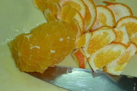 Салат с жареной треской и апельсинами: шаг 2