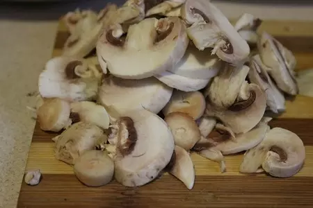 Кальмары с шампиньонами в сливочном соусе и рисом "актавика mix" за 30 минут: шаг 4