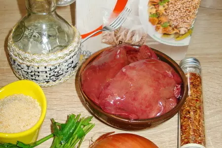 Криная печень в конверте из пергамента с гречневой крупой за 20 минут: шаг 2