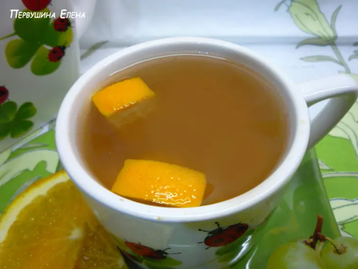 Быстрый компот из винограда, апельсина и зеленого чая: шаг 7