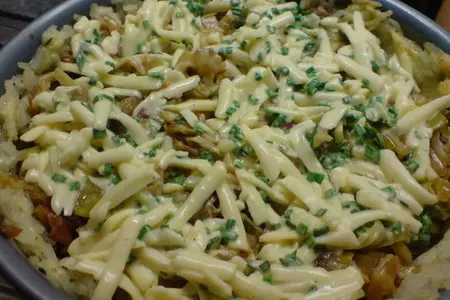 Пирог с капустой,пореем и беконом,нет!,не немецкий!италия-napoli!: шаг 5
