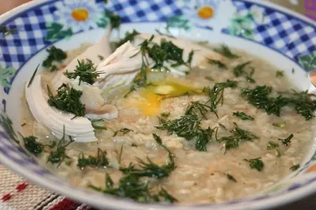 Густой овсяный суп на курином бульоне: шаг 5