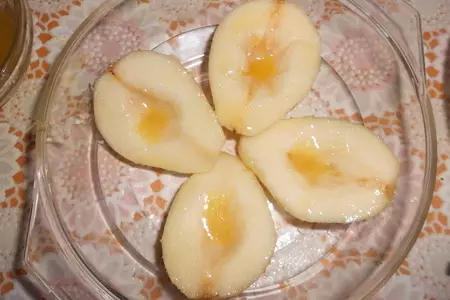 Медовые груши с рисовыми хлопьями и ягодами: шаг 4