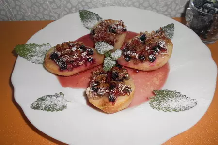 Медовые груши с рисовыми хлопьями и ягодами: шаг 8