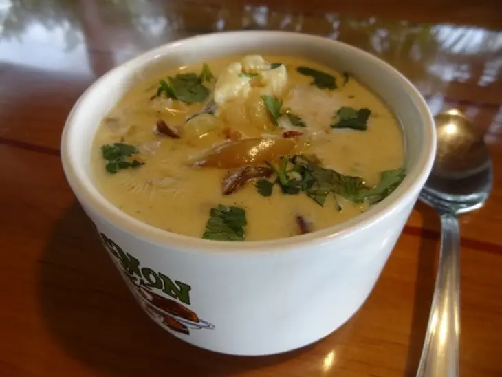 Крабовый крем суп с гребешками и грибами: шаг 9