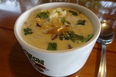 Крабовый крем суп с гребешками и грибами: шаг 9